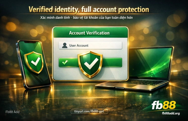 xác minh tài khoản Fb88 giấy tờ tùy thân bảo mật SSL